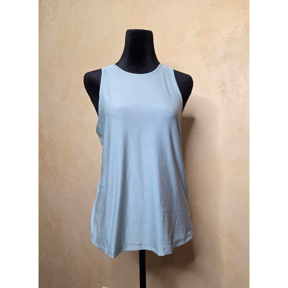 NWT Women's Beyond Yoga Light Blue Twist Back Tank Top S buttery soft lightweigh